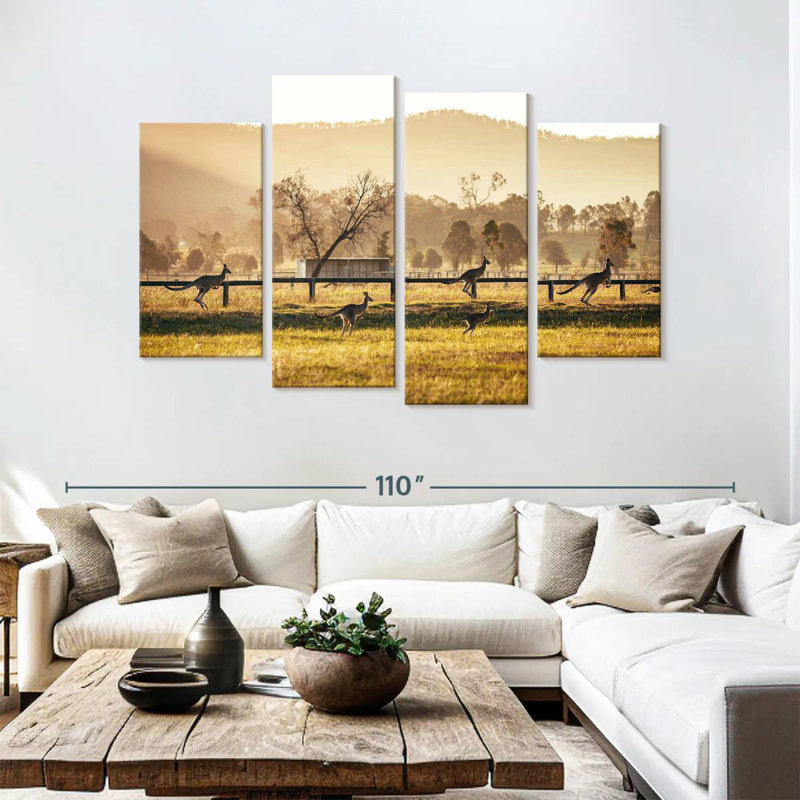 Brampt Leaping Hunter Valley Kangaroos, 54" H x 84" W