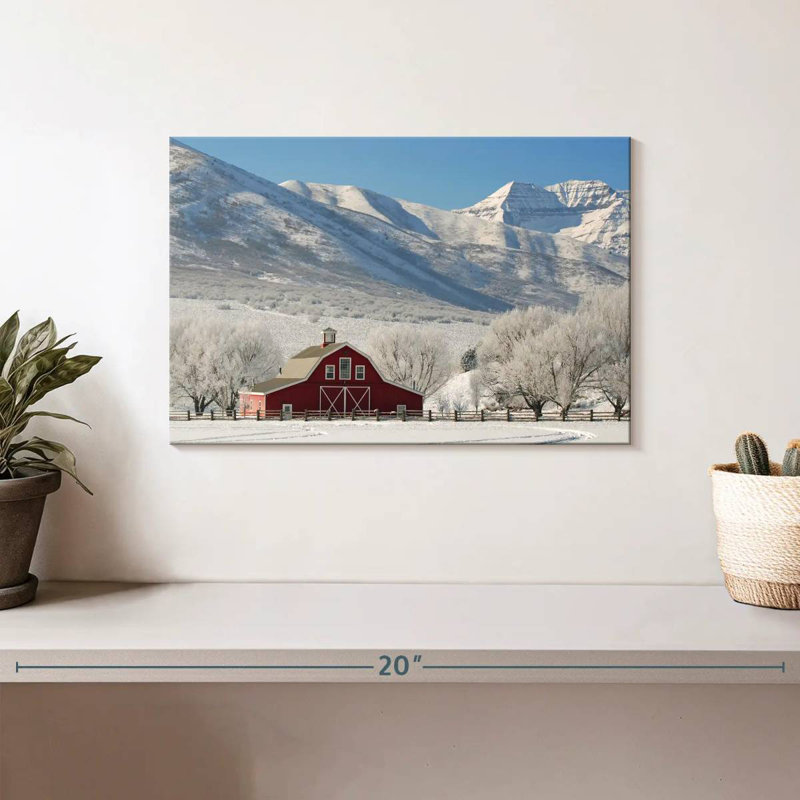 Alvord Barn in Snow, H 8 po x l 12 po