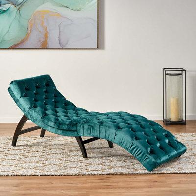 Chaise longue avec tissu en velours