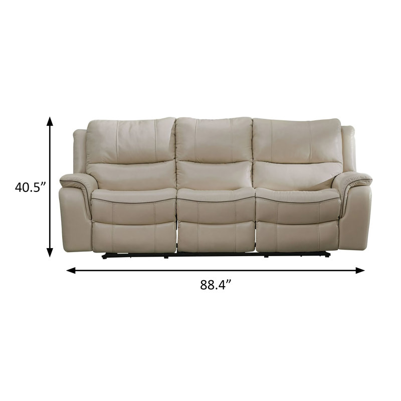 88.4" W Transitional Sofa, Beige