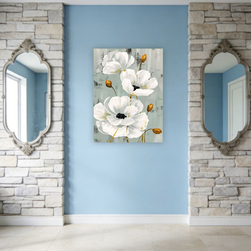 Plages, fleurs et animaux, art mural sans cadre, L 36 po x l 24 po