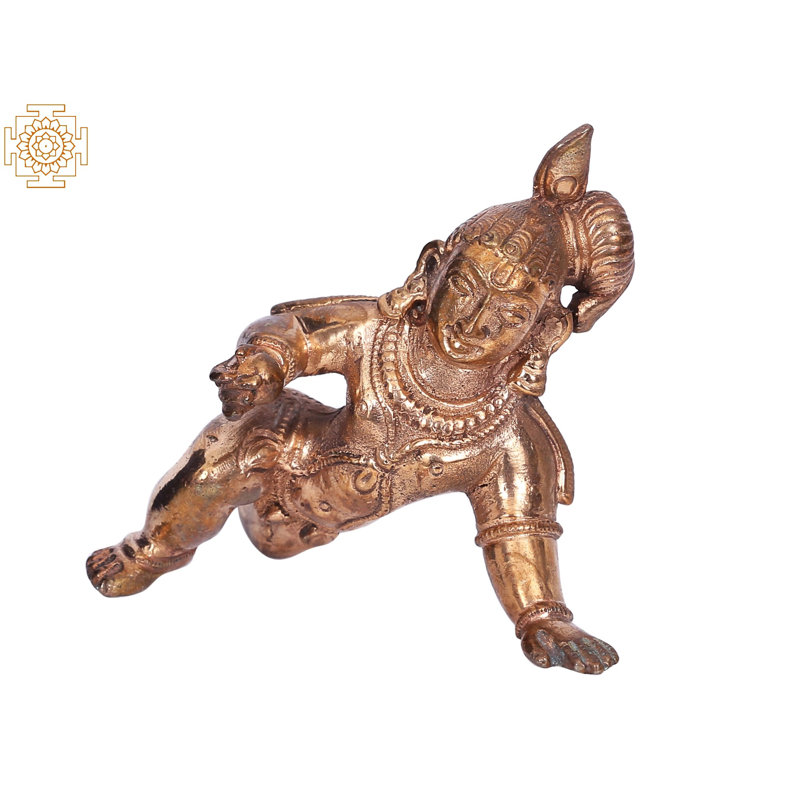Petite figurine Krishna rampante