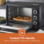 GEEPAS Mini Oven & Grill Rotisserie Baking Roasting & Grilling 1600W Temp Control 100–230°C Double Glass Door 60min Timer Auto Shut Off Bell-124324998-124324995