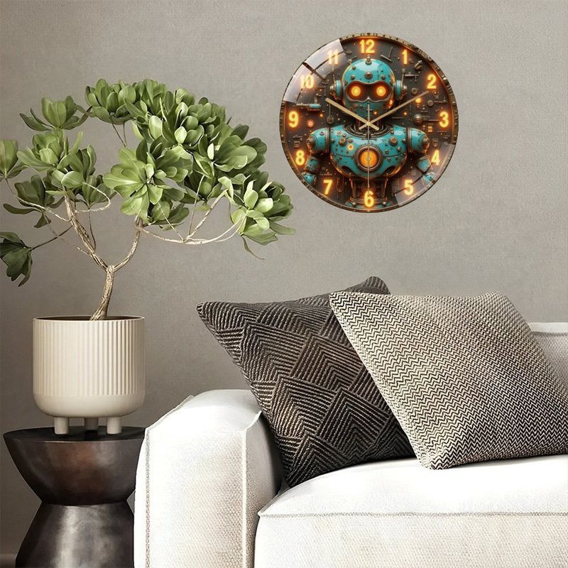 Horloge murale rétro Vintage Steampunk mécanique 12 po