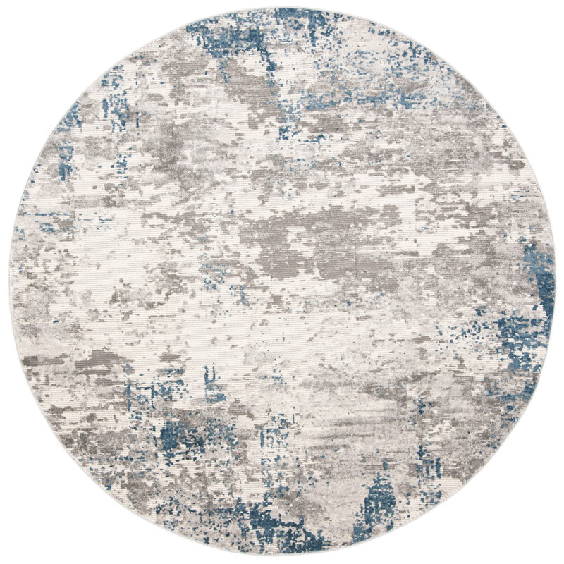 Keyra Performance Abstract Rug, Round 6'7"