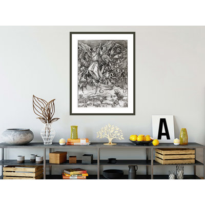 St. Michael and the Dragon from a Latine Edition by Albrecht Dürer - Impression sur toile
