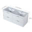 Meuble-lavabo de 48 po avec lavabo double, résine, 4 tiroirs à fermeture en douceur et grand espace de rangement