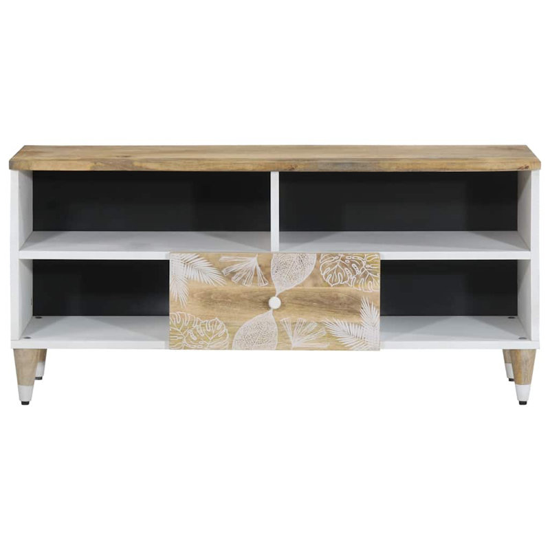  TV Cabinet 100X33.5X46 Cm Solid Wood Mango