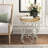 Sino Reclaimed Wood Accent Table with Silver Branch Metal Base 