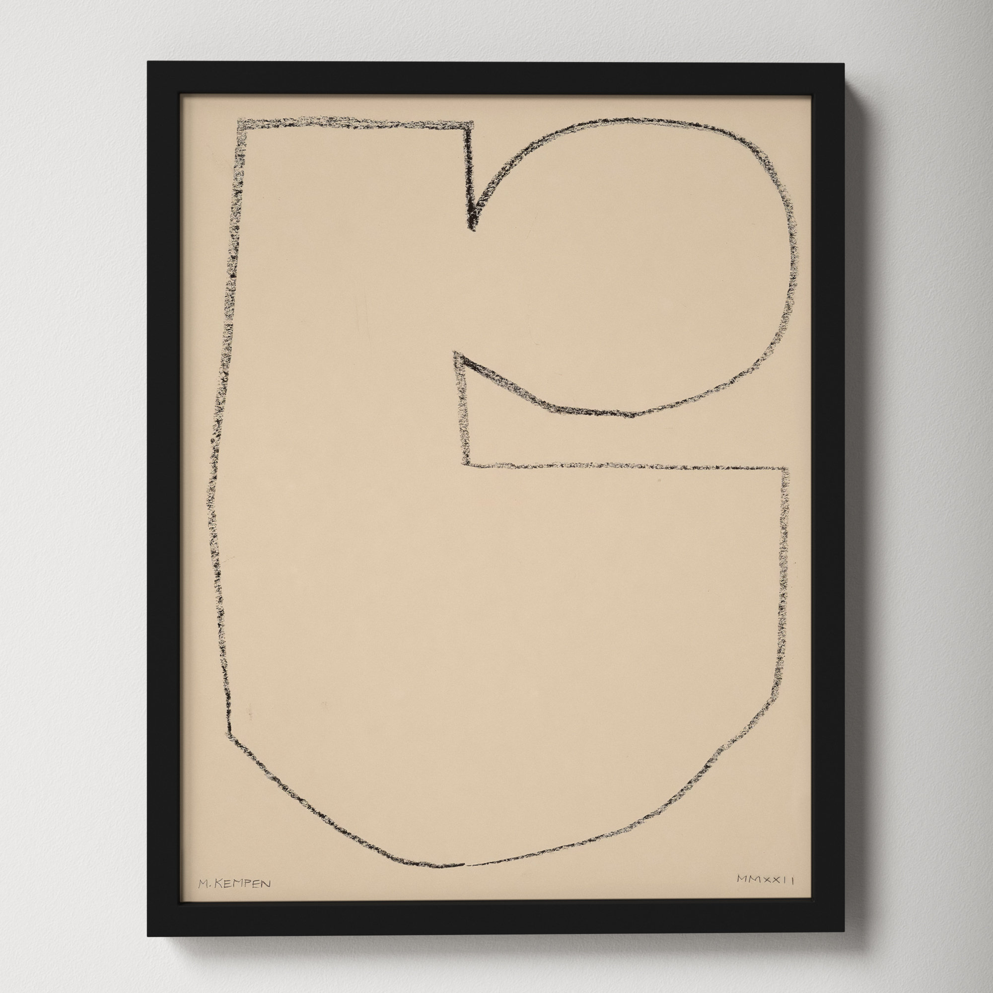 Outlines 5 by Michael Kempen, 16" W x 20" H, Black Framed