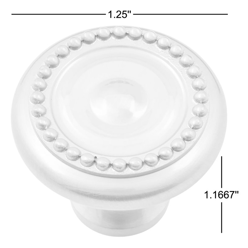 CK Series 1 1/4" Diameter Mushroom Knob, Satin Nickel (Pewter)