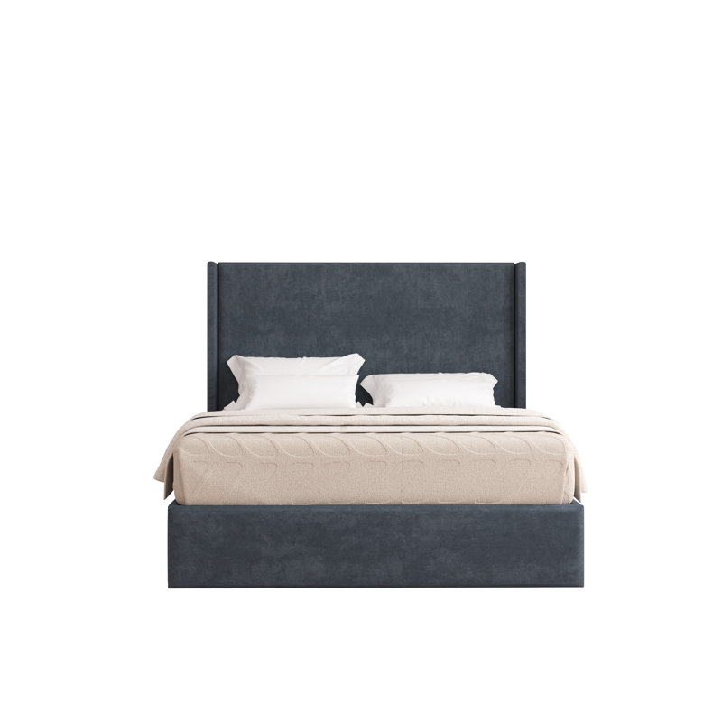 Boiko Upholstered Ottoman Storage Bed, Charcoal, Super King (6')