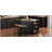 K&K 53inch Large Kitchen Island with 2 Bar Stools, Power Outlet,Door Internal Storage Rack, Kitchen Storage Cart on 5 Wheels with Drop Leaf, 5 Open Side Racks, 3 Drawers,Black (Three Packages)-1445420060