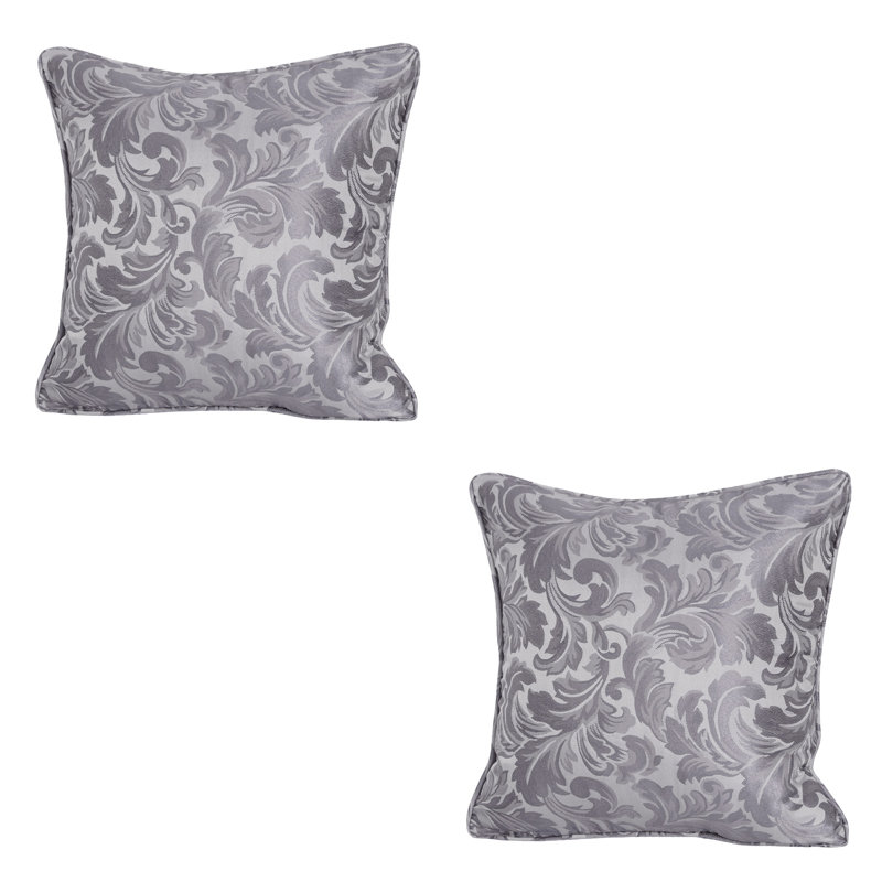 Anwitha Pack of 2 Cushions with Filling, Grey