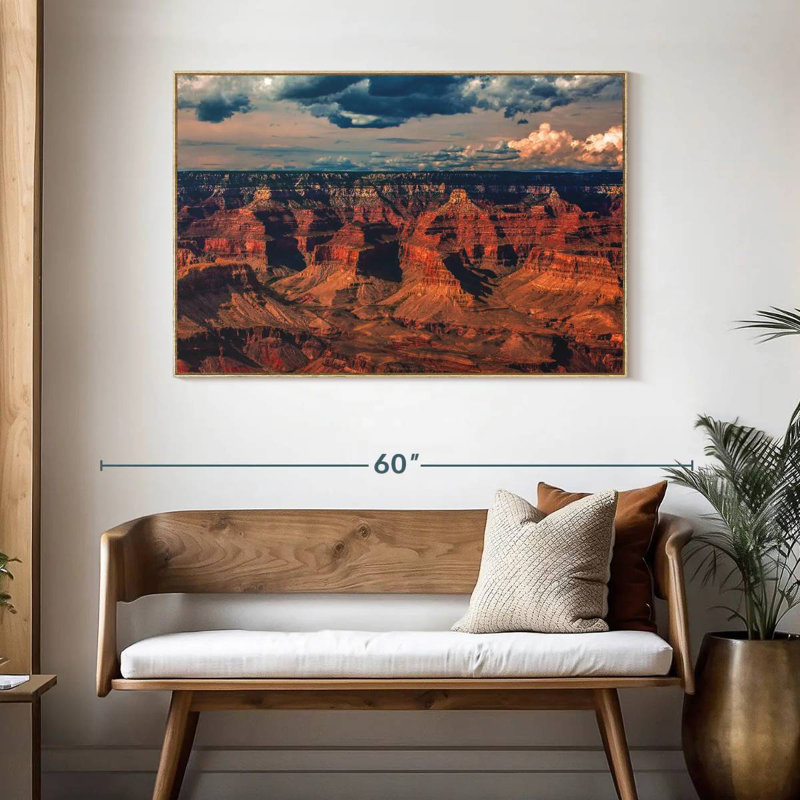 Southern Canyon, Grand Canyon, Arizona, Cadre flottant en bois naturel, 46 po x 31 po