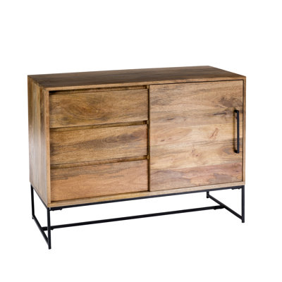 Ascent 40" Wide 3 Drawer Solid Mango Wood Server