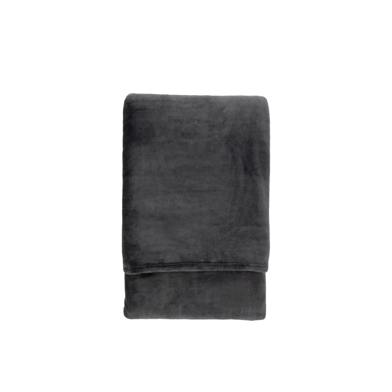 Agide Throw Blanket, Charcoal