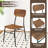 5 PCS Wood Square Kitchen Table & Chair Set with Metal Frame Storage Rack