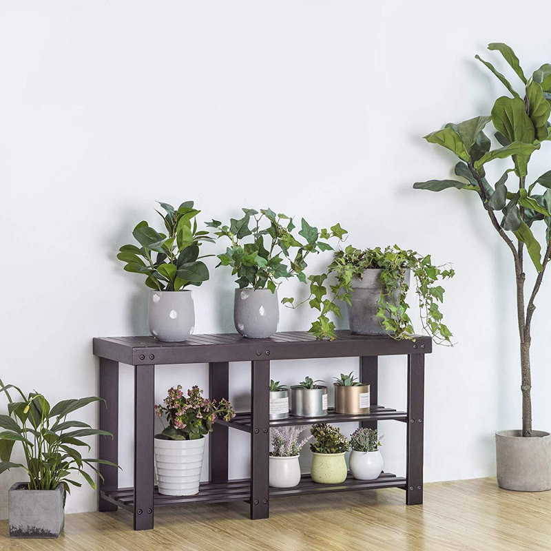 Ordaz Solid Wood Storage Bench, Coffee