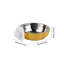 Bol pour animal en acier inoxydable suspendu pour cage à crochet à hauteur réglable 6,3 x 5,51 x 1,97 po, jaune-131407795