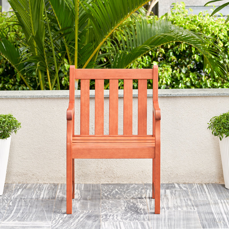 Fauteuil de patio en eucalyptus Delanie