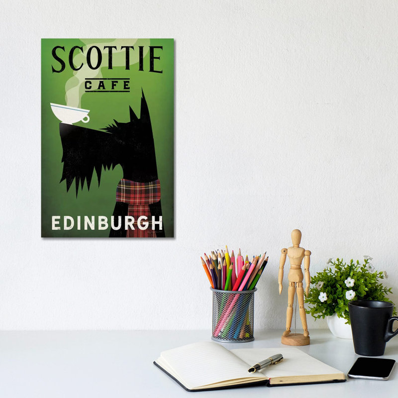 Scottie Cafe by Ryan Fowler - Wrapped Canvas Print, 20.32 cm H x 30.48 cm W