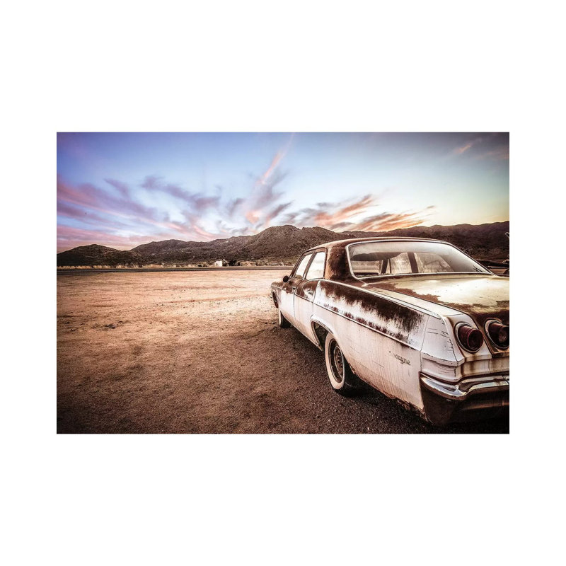 Abandoned Car 1 Piece Wrapped Canvas Wall Art, 66.04 cm H x 45.72 cm W x 1.91 cm D