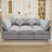 Convertible Sectional Couch With Sleeper Function & USB Charging,Movable Ottoman-1299400172