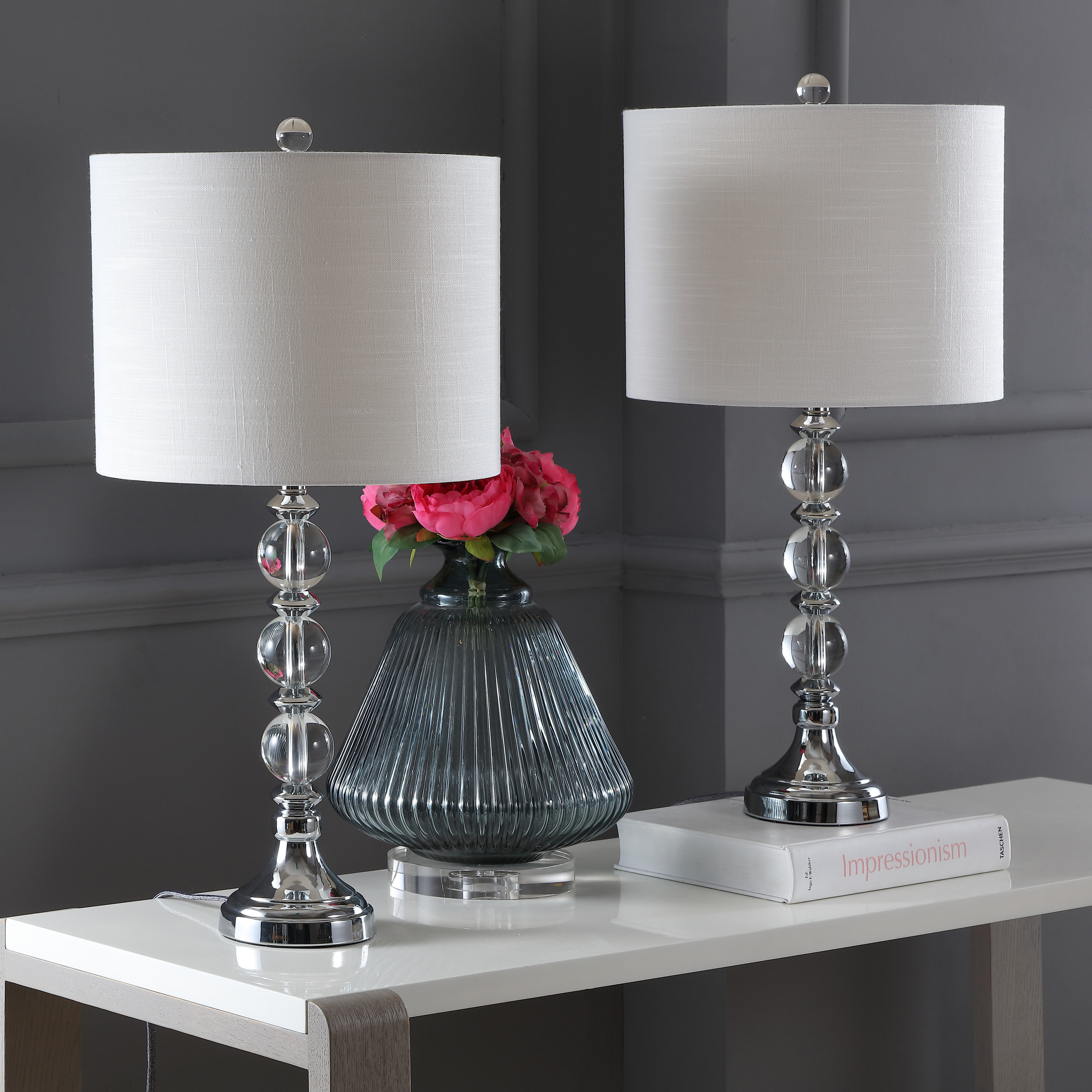 Cara faceted hot sale mirror table lamp