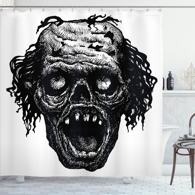 Ensemble de rideau de douche + crochets, H 75 po x l 69 po