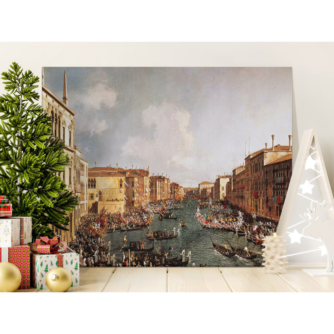 Venice Canaletto Canvas Wall Art, Grand Canal Painting, Gallery Wrapped, Ready to Hang, Archival Quality, Italian Cityscape, Statement Piece