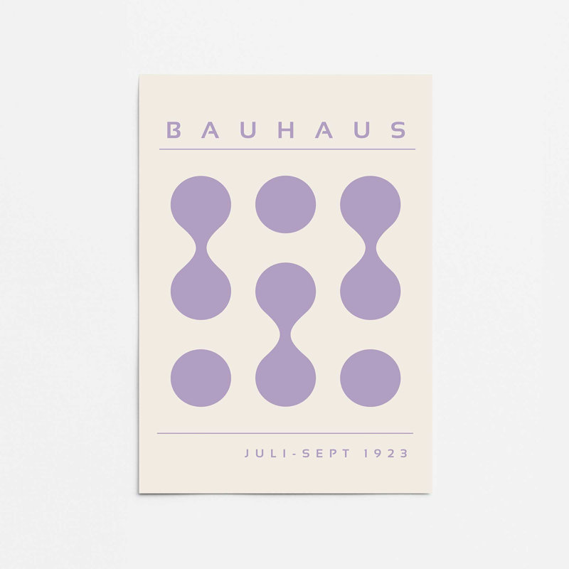 Mauve Bauhaus Flow I, impression, Ne s'applique pas, H 36 po x l 24 po x P 0,1 po, Impression sans cadre