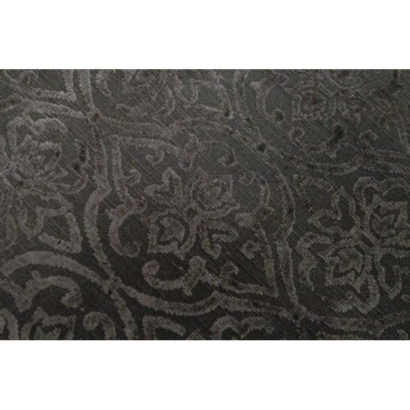 Damask Area Rug in Charcoal