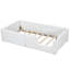 Lit simple tapissier avec garde-corps robuste et charge de type C - plateforme blanche