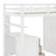 Lit mezzanine avec tiroirs, bureau et garde-robe-106491190