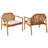 A Pair Of Club Chairs With Beige Cushions, Wood Frame, Eucalyptus Legs, Slightly Curved Back And Slatted Seat, For Patio Use 2 Featuring Removable Build, Modern Design , Outdoor Comfort