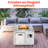 Square Stainless Steel Propane Fire Pit Table