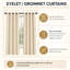 Fabdivine Linen Eyelet Curtains 54x108 Inch Stylish Window Drapes for Home- Tulsi Buti-775111200