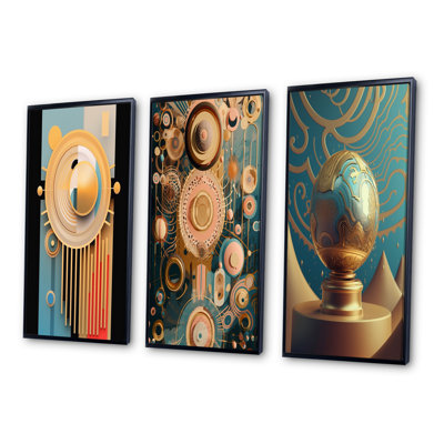 " Future Geometry Awakening Of Awareness " by Designart 3 - Pieces