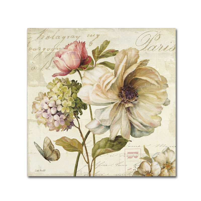 « marche de fleurs ii », reproduction d’art sur toile tendue, H 14 po x l 14 po x P 2 po