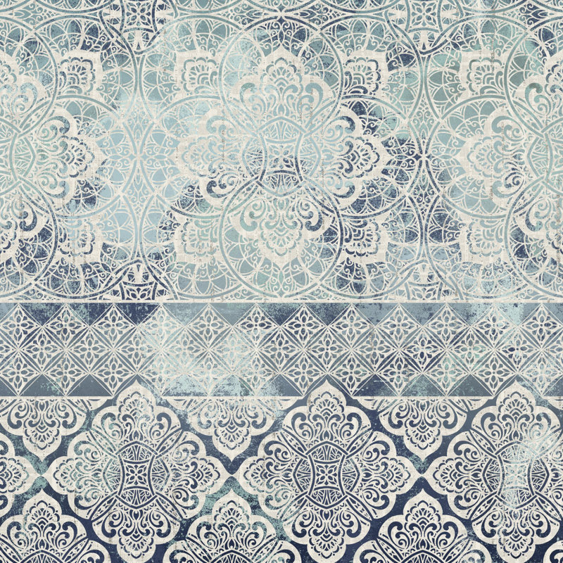 Carmon Damask Duvet Cover, Petroleum, Super King Duvet Cover