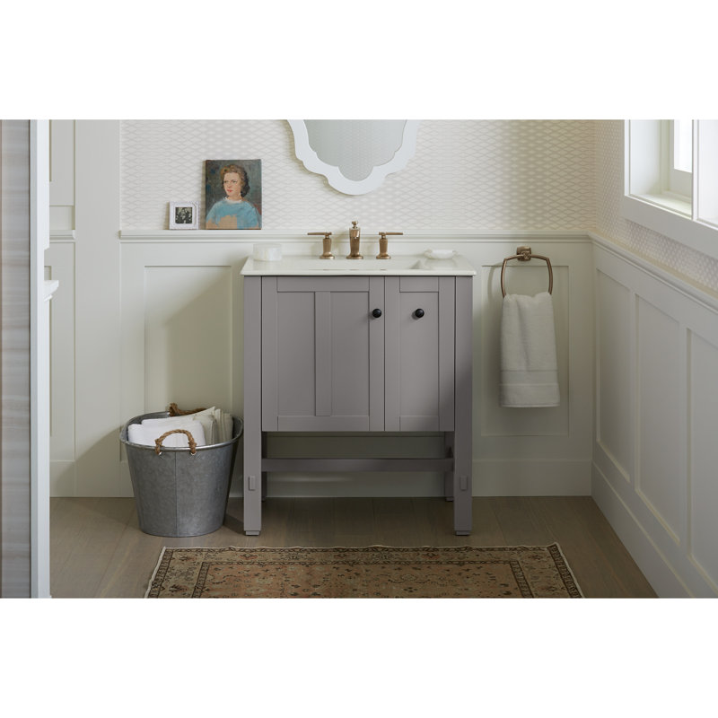 Tresham® 30" Single Bathroom Vanity Base Only, Mohair Gray
