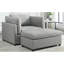 Oversized Reading Chair With , Grey, Lumbar Support, High Linen Fabric, Removable Washable Covers Grey Single And Upholstery,