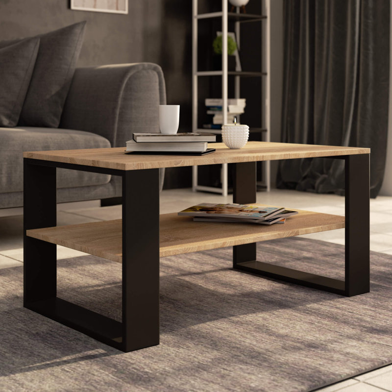 Shamanique Coffee Table with Storage, Black