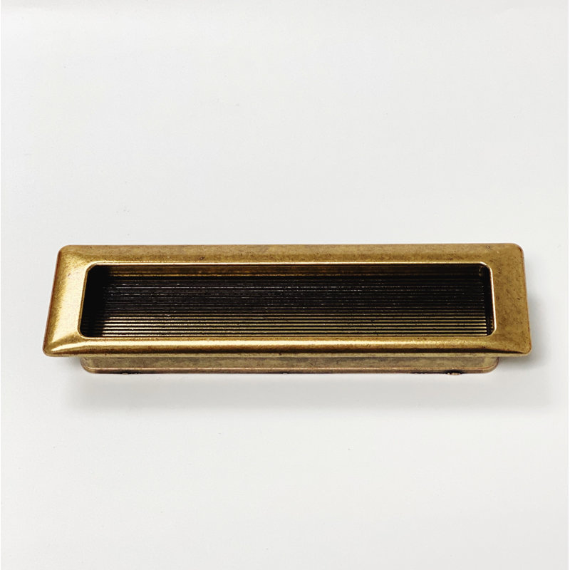 5" Center to Center Recessed Pull in Antique Brass