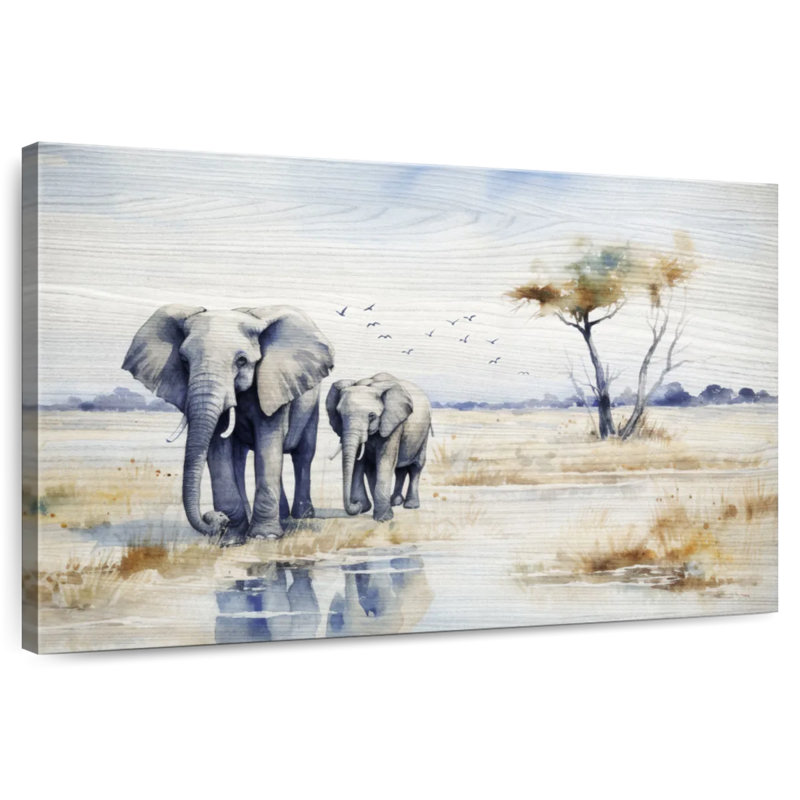 Brampt Wilderness Elephants, 16" H x 24" W
