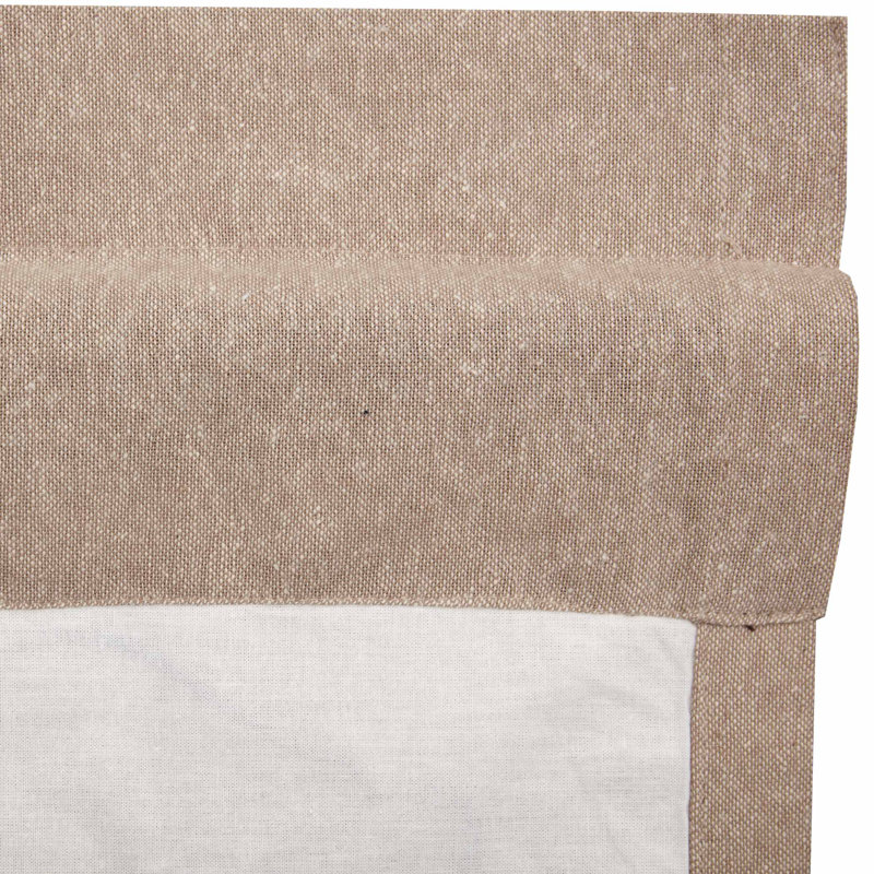 Cantonnière sur mesure en coton à carreaux Wyatt / kaki / espresso / vert mousse, H 16 po x l 90 po x P 2 po