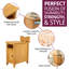 30cm W Rubberwood Bedside Table