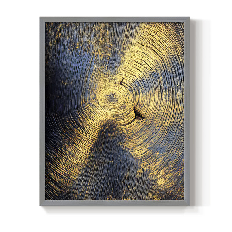 Impression abstraite encadrée «CDLV III» - prête à être accrochée - fabriquée aux États-Unis, Gris, H 10 po x l 8 po