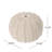 Bordeaux  Knitted Cotton Round Pouf, Beige-1034037918